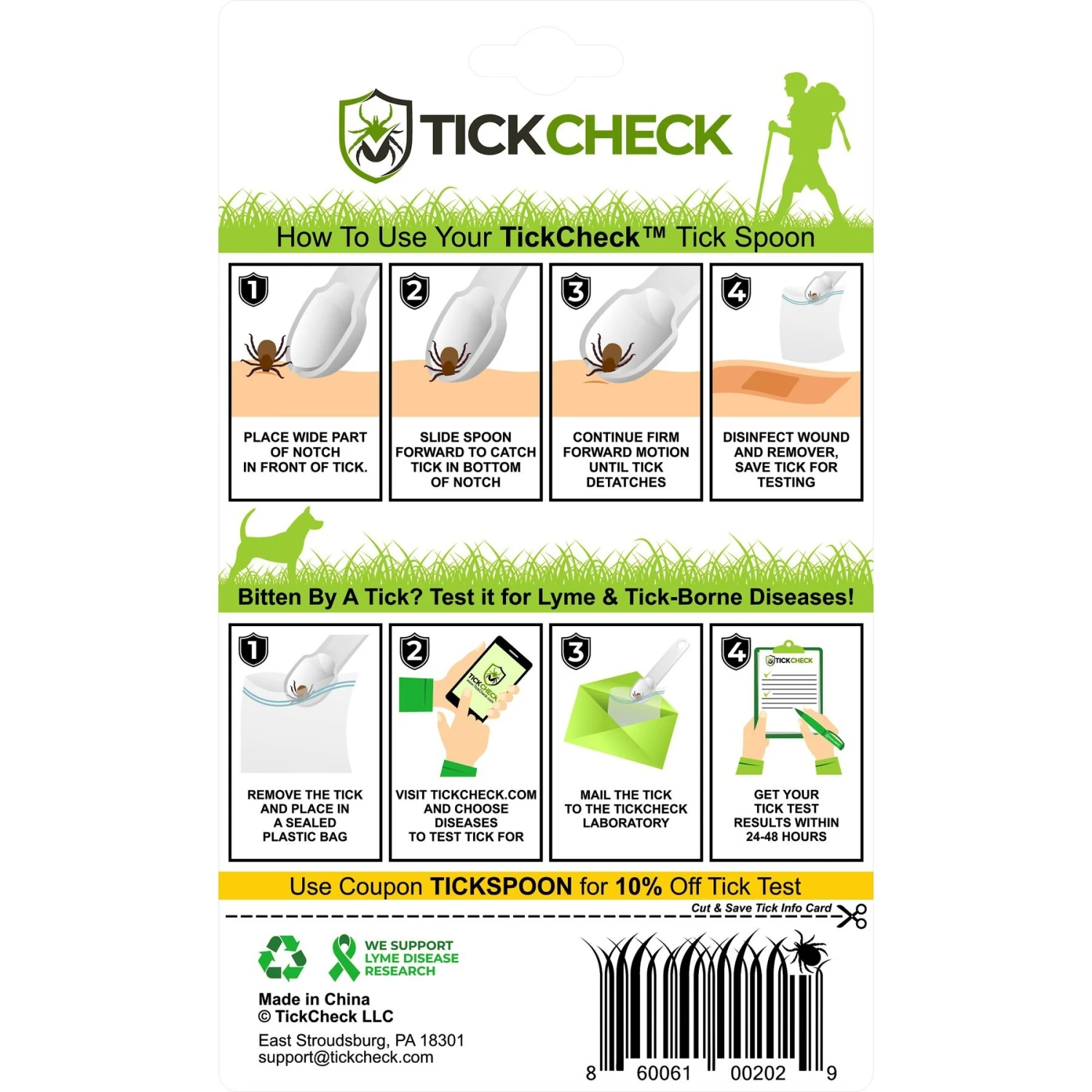 TickCheck Remover Spoon With Tick ID Card, 3-pack 4 TickCheck Remover Spoon With Tick ID Card, 3-pack - Image 2