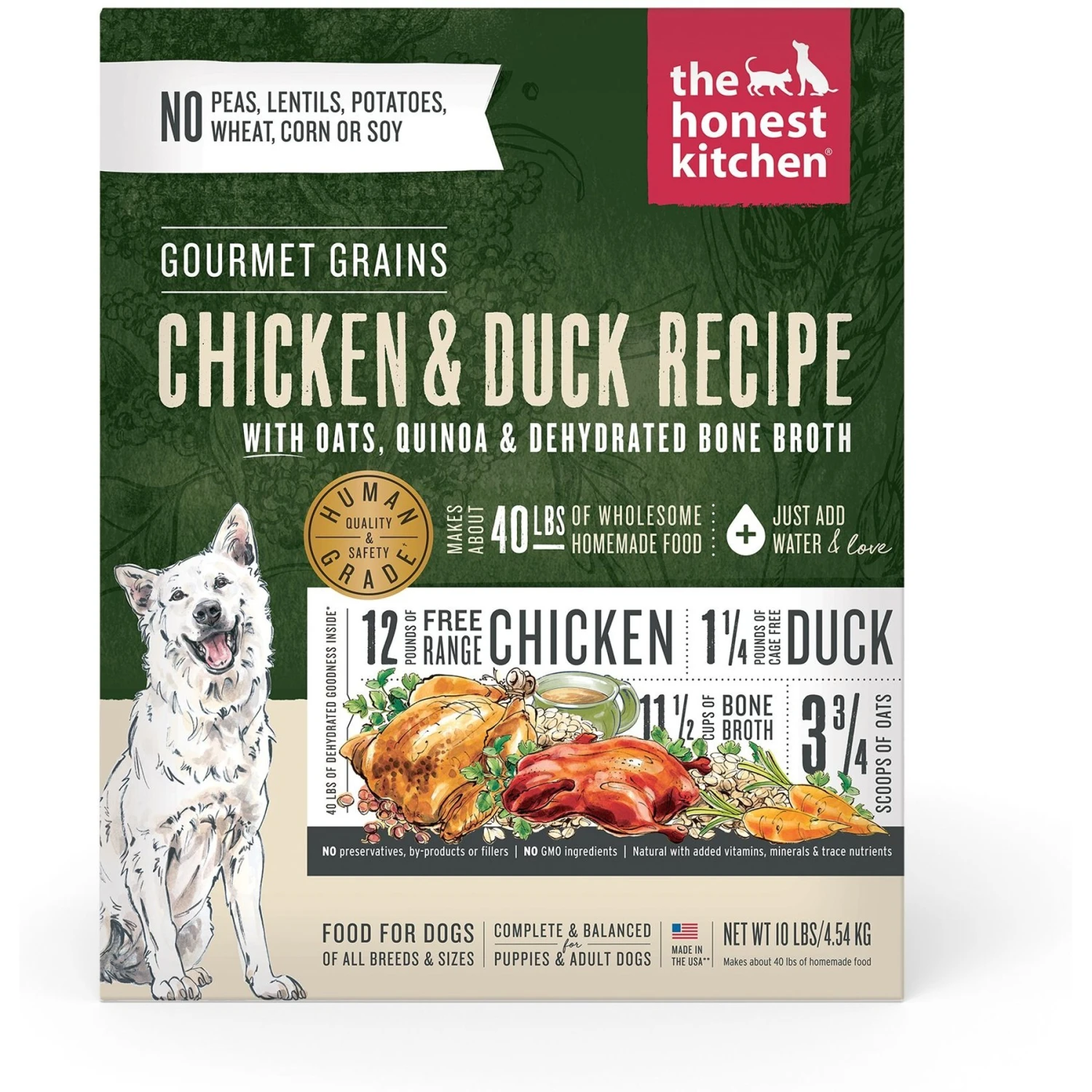 The Honest Kitchen Gourmet Grains Chicken & Duck Recipe Dehydrated Dog Food 3 The Honest Kitchen Gourmet Grains Chicken & Duck Recipe Dehydrated Dog Food