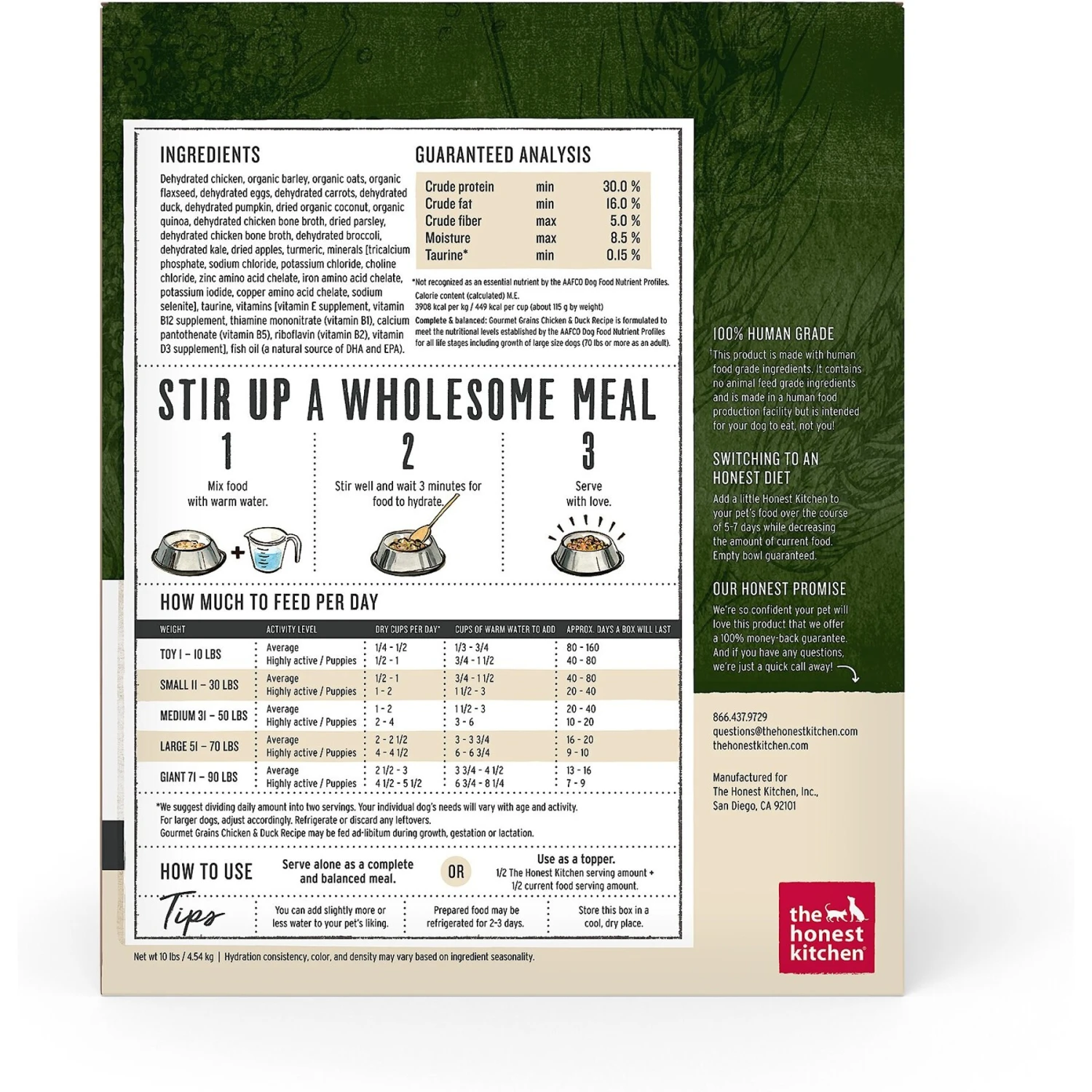 The Honest Kitchen Gourmet Grains Chicken & Duck Recipe Dehydrated Dog Food 4 The Honest Kitchen Gourmet Grains Chicken & Duck Recipe Dehydrated Dog Food - Image 2