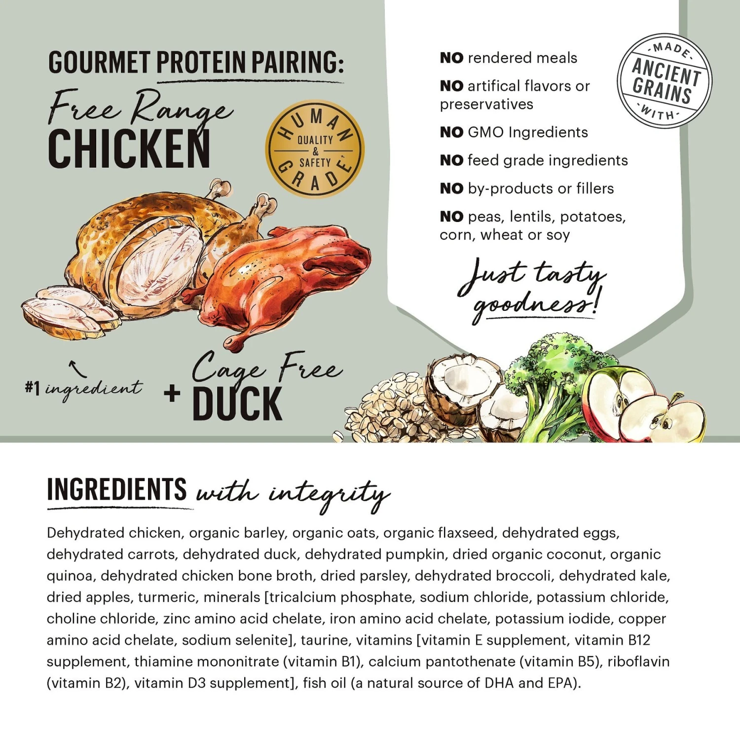 The Honest Kitchen Gourmet Grains Chicken & Duck Recipe Dehydrated Dog Food 5 The Honest Kitchen Gourmet Grains Chicken & Duck Recipe Dehydrated Dog Food - Image 3