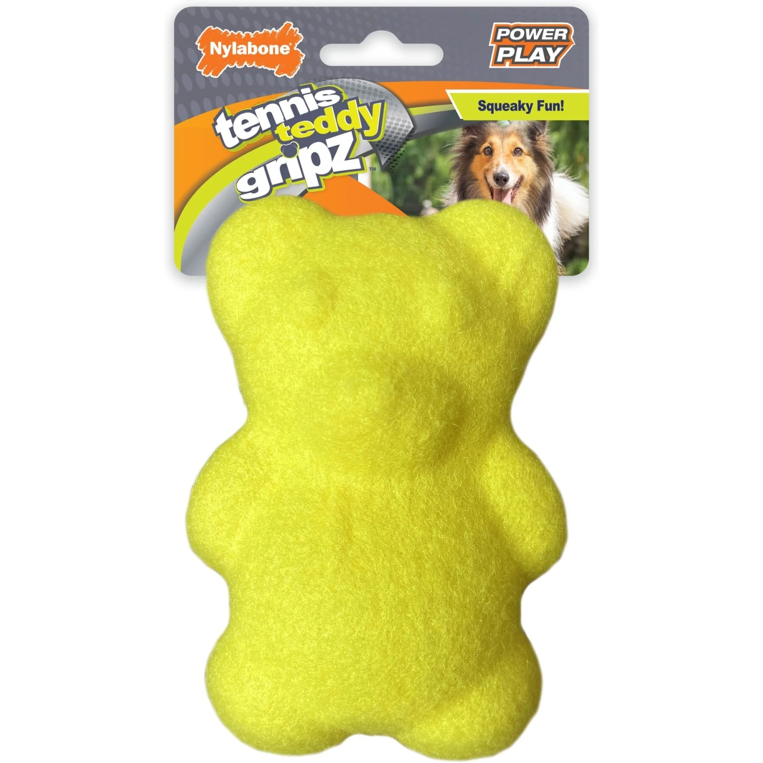 Nylabone Power Play Tennis Teddy Gripz Dog Toy 3 Nylabone Power Play Tennis Teddy Gripz Dog Toy