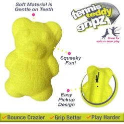 Nylabone Power Play Tennis Teddy Gripz Dog Toy 12 Nylabone Power Play Tennis Teddy Gripz Dog Toy -Blue Buffalo Shop 329495 PT1. AC SS1800 V1631590875