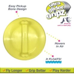 Nylabone Power Play Ultra Glider Gripz Flying Disc Dog Toy -Blue Buffalo Shop 329497 PT2. AC SS1800 V1658883407