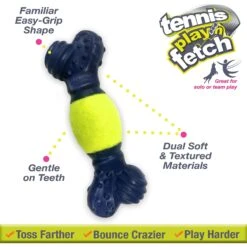Nylabone Power Play Tennis Play 'n Fetch Interactive Dog Toy -Blue Buffalo Shop 329499 PT1. AC SS1800 V1631599612