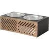 Frisco Premium Wood Elevated Stainless Steel Double Diner Dog & Cat Bowl, Black, 3 Cup 2 Frisco Premium Wood Elevated Stainless Steel Double Diner Dog & Cat Bowl, Black, 3 Cup -Blue Buffalo Shop 331509 MAIN. AC SS1800 V1657656894