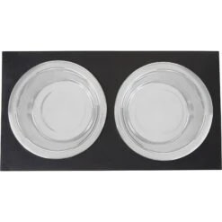 Frisco Premium Wood Elevated Stainless Steel Double Diner Dog & Cat Bowl, Black, 3 Cup 12 Frisco Premium Wood Elevated Stainless Steel Double Diner Dog & Cat Bowl, Black, 3 Cup -Blue Buffalo Shop 331509 PT4. AC SS1800 V1657656894