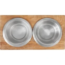 Frisco Premium Stainless Steel Double Diner Dog & Cat Bowl, Black -Blue Buffalo Shop 331532 PT4. AC SS1800 V1657656874