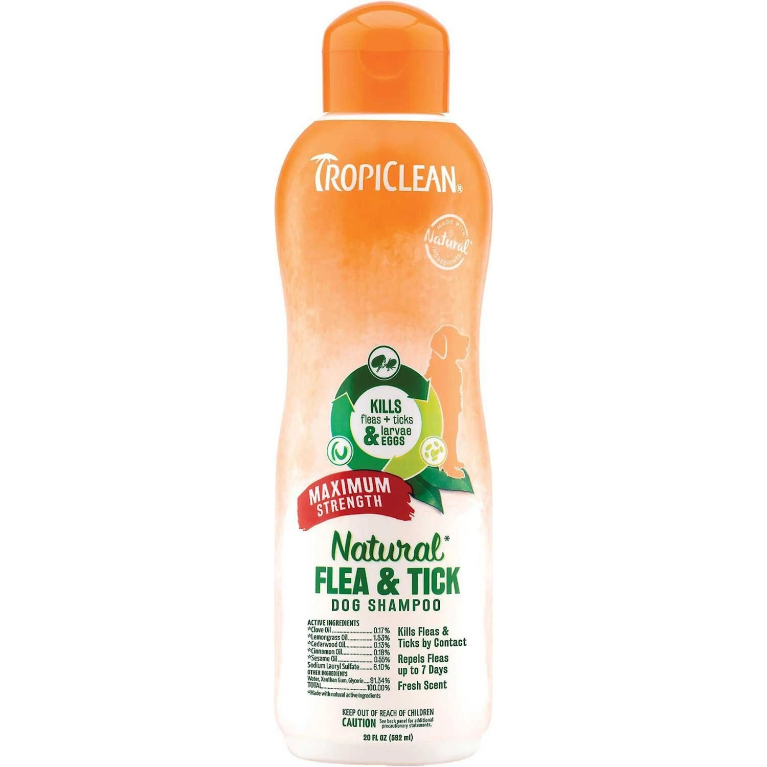 TropiClean Maximum Strength Natural Flea & Tick Dog Shampoo & TropiClean Natural Flea & Tick Dog & Bedding Spray 4 TropiClean Maximum Strength Natural Flea & Tick Dog Shampoo & TropiClean Natural Flea & Tick Dog & Bedding Spray - Image 2