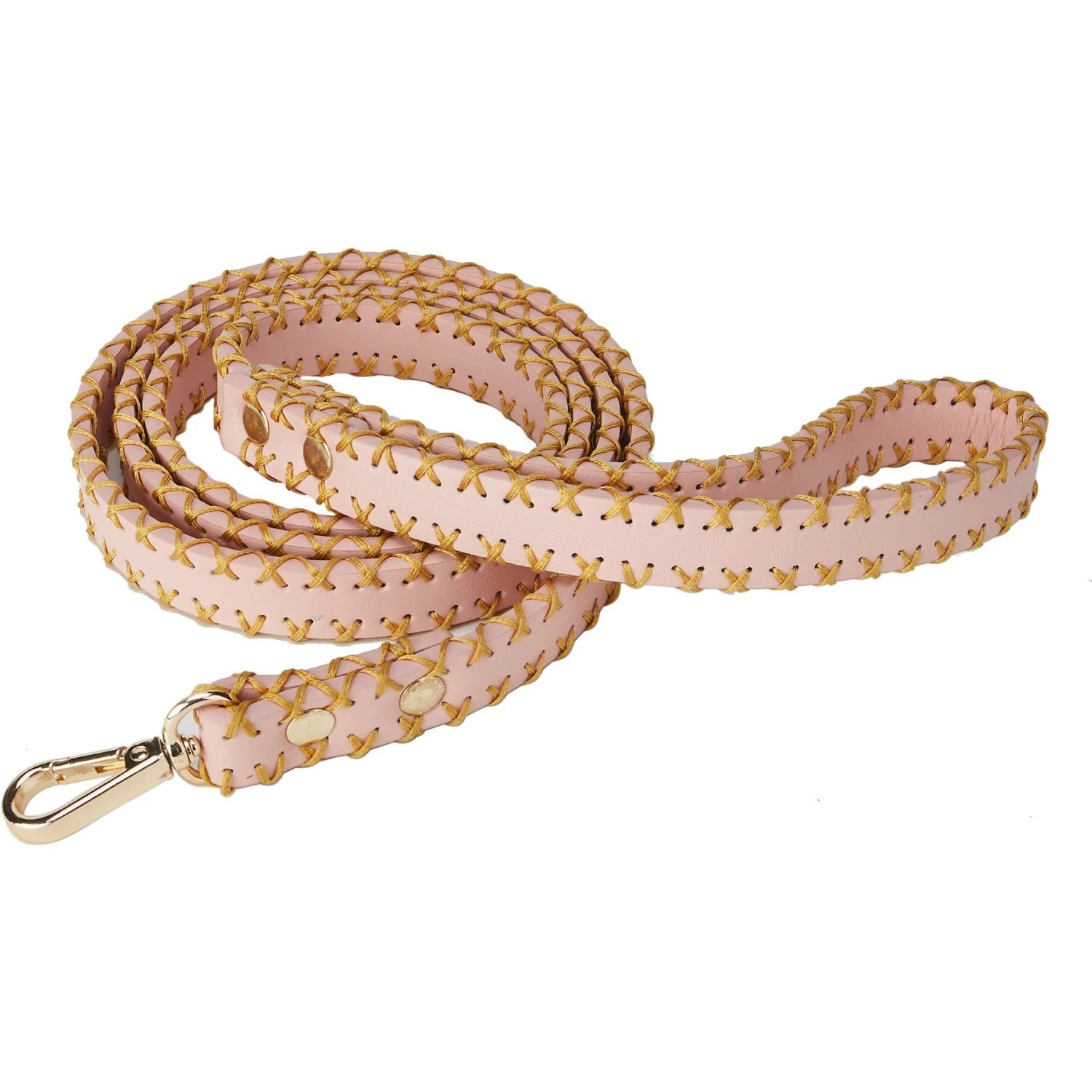 Scotch & Co Pink/Gold Handcrafted Dog Leash 3 Scotch & Co Pink/Gold Handcrafted Dog Leash