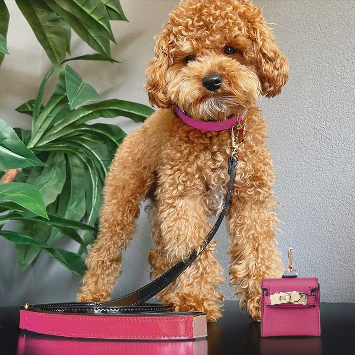 Scotch & Co Pink/Tan Handcrafted Dog Leash 9 Scotch & Co Pink/Tan Handcrafted Dog Leash - Image 7