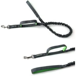 Mighty Paw Nylon Dual Handle Bungee Dog Leash, 46-in