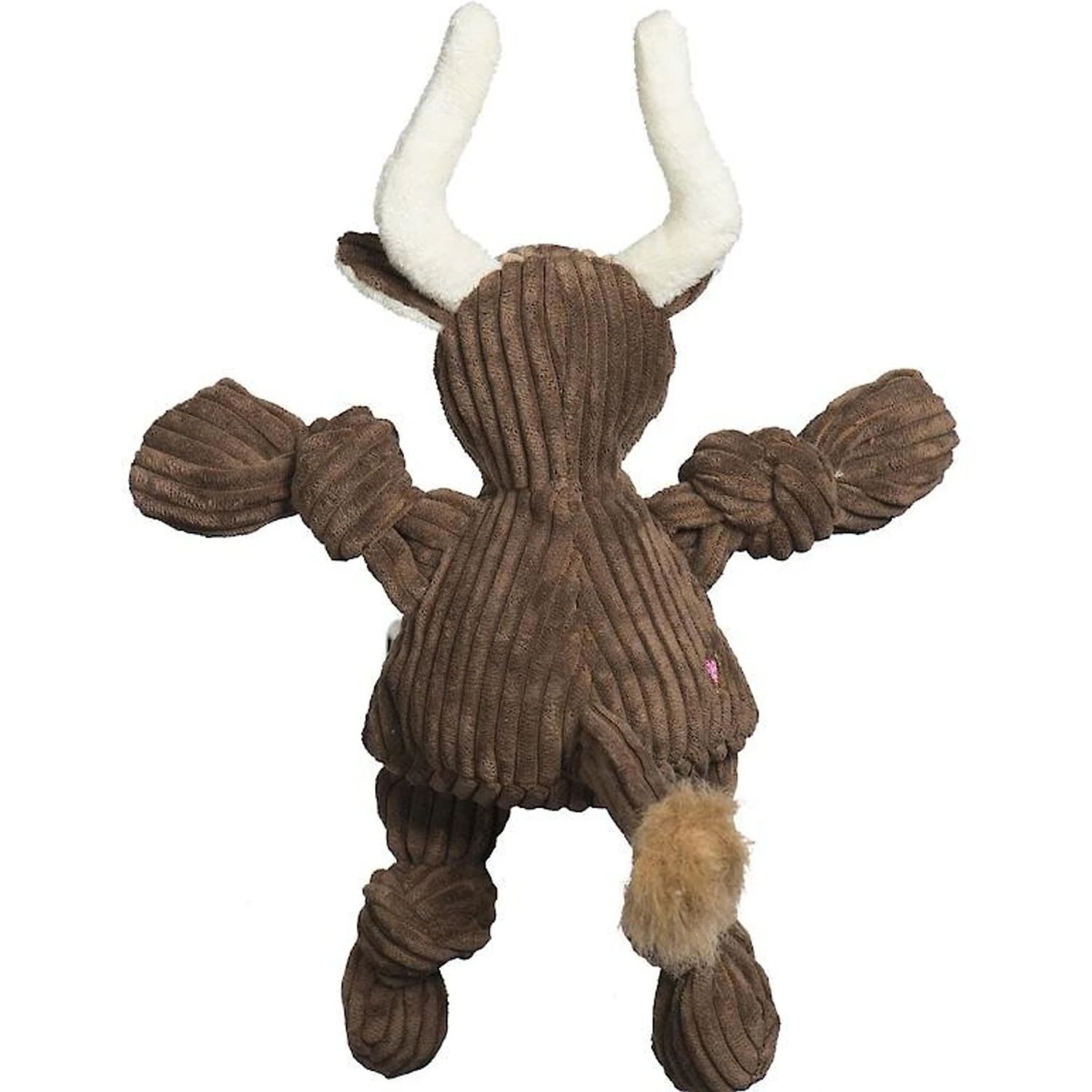 HuggleHounds Texas Longhorn Knottie Tough Squeaky Plush Dog Toy, Brown 4 HuggleHounds Texas Longhorn Knottie Tough Squeaky Plush Dog Toy, Brown - Image 2