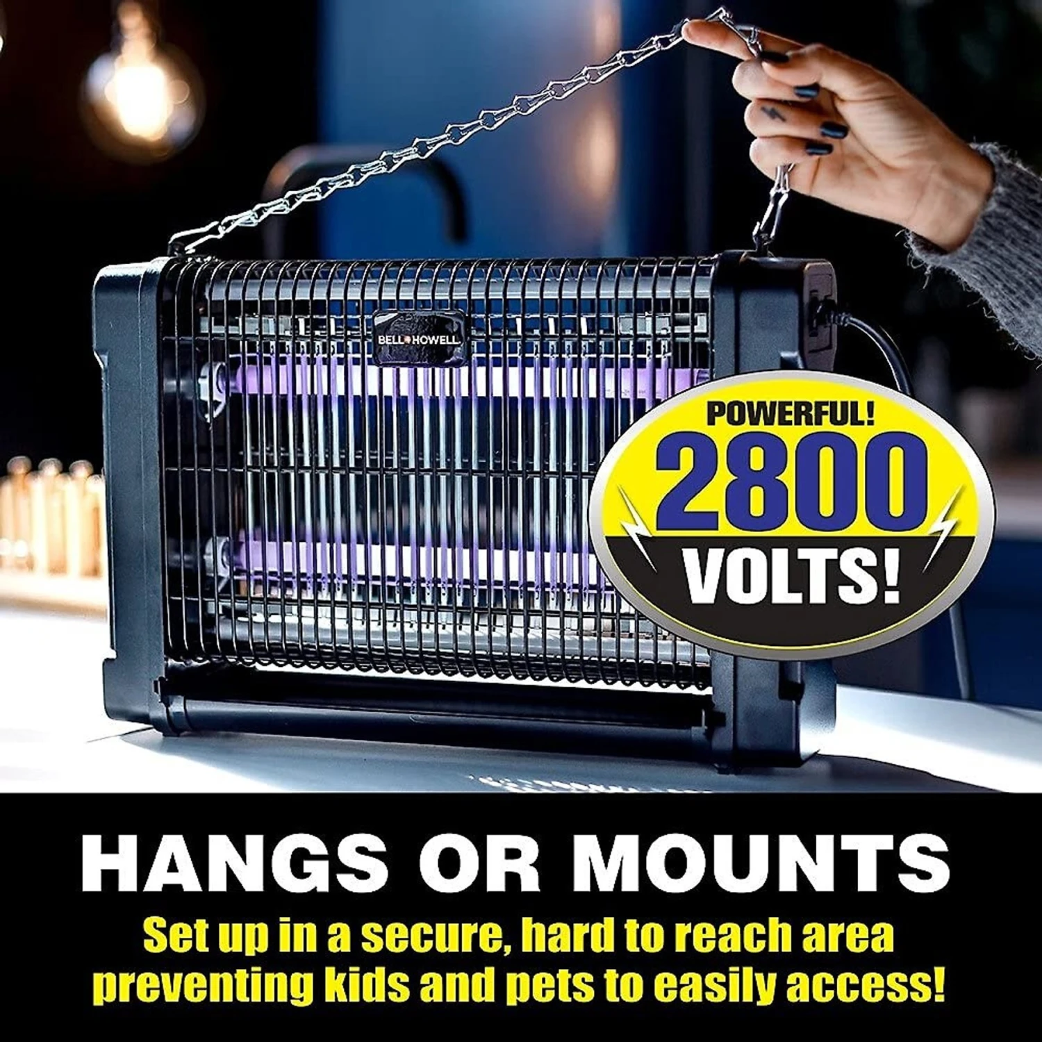 Bell + Howell Monster 2 800-Volt Electric Indoor Pest Control Zapper 6 Bell + Howell Monster 2 800-Volt Electric Indoor Pest Control Zapper - Image 4