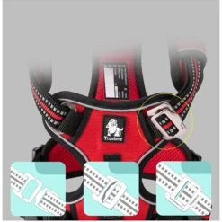 Chai's Choice Premium Quick Release Outdoor Adventure 3M Polyester Reflective Front Clip Dog Harness -Blue Buffalo Shop 344573 PT3. AC SS1800 V1637022735