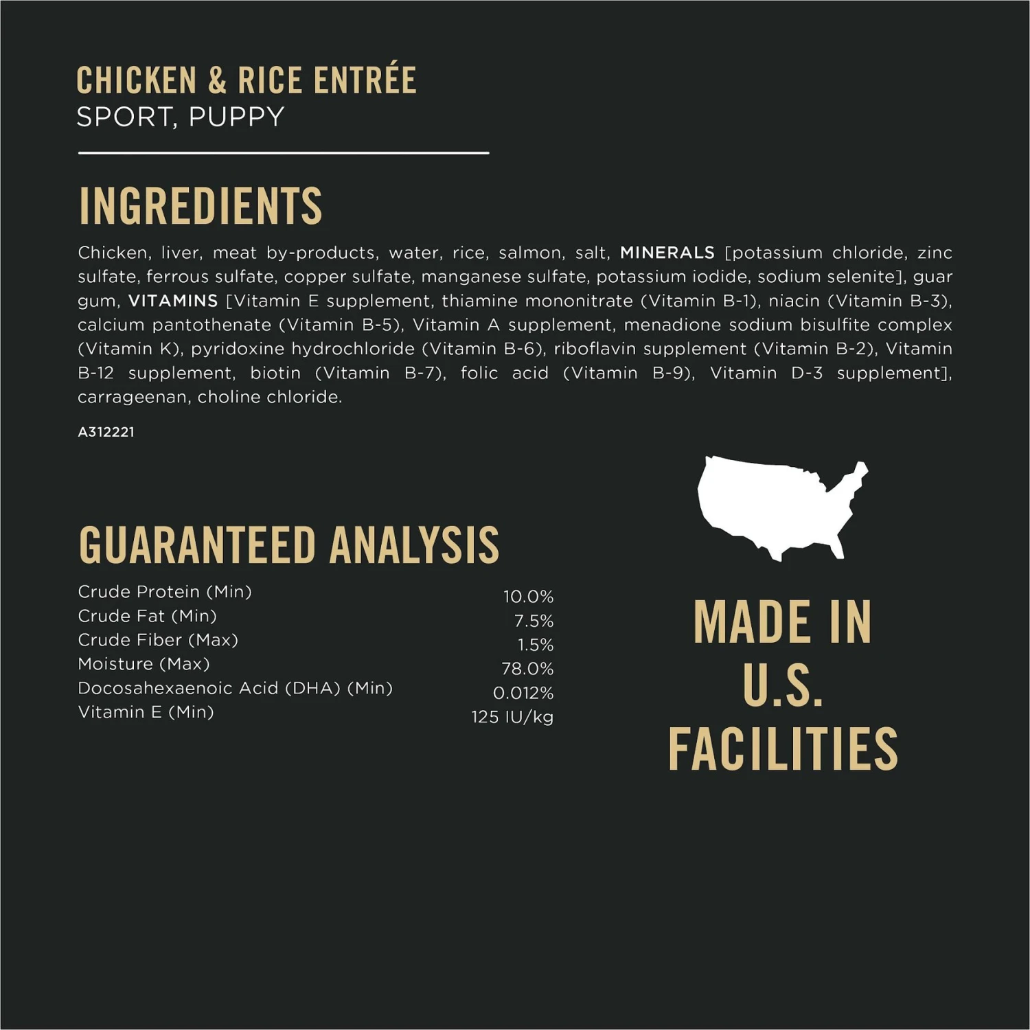 Purina Pro Plan Sport Puppy High Protein Chicken & Rice Wet Dog Food, 13-oz Can, Case Of 12 7 Purina Pro Plan Sport Puppy High Protein Chicken & Rice Wet Dog Food, 13-oz Can, Case Of 12 - Image 5