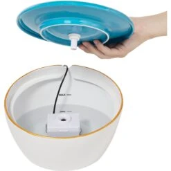 Frisco Ceramic Clouds Dog & Cat Fountain -Blue Buffalo Shop 355803 PT3. AC SS1800 V1666109478