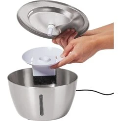 Frisco Stainless Steel Heart Dog & Cat Fountain -Blue Buffalo Shop 355816 PT3. AC SS1800 V1665174172