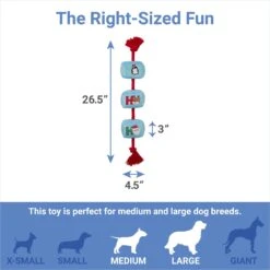 Frisco Holiday Ho Ho Ho Plush With Rope Squeaky Dog Toy -Blue Buffalo Shop 360954 PT1. AC SS1800 V1661347851