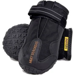 Muttluks Trackers All-Season Dog Boots, Black, 2 Count