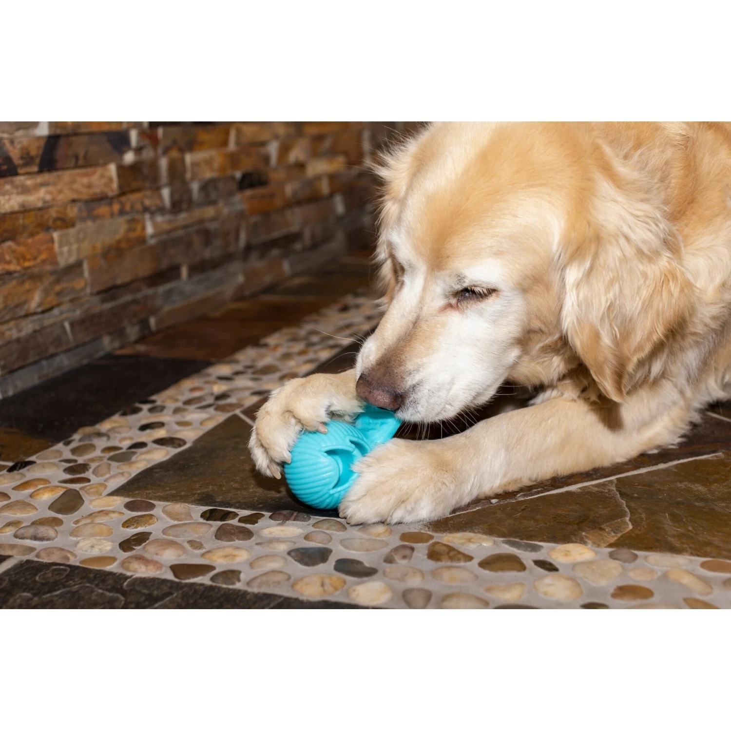 Hugglehounds Okko Tuffut-Flex Ball Dog Toy, Blue 10 Hugglehounds Okko Tuffut-Flex Ball Dog Toy, Blue - Image 8