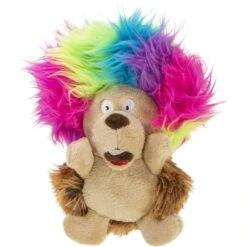 GoDog Silent Squeak Crazy Hairs Hedgehog Dog Toy, Brown -Blue Buffalo Shop 362868 PT4. AC SS1800 V1642652248
