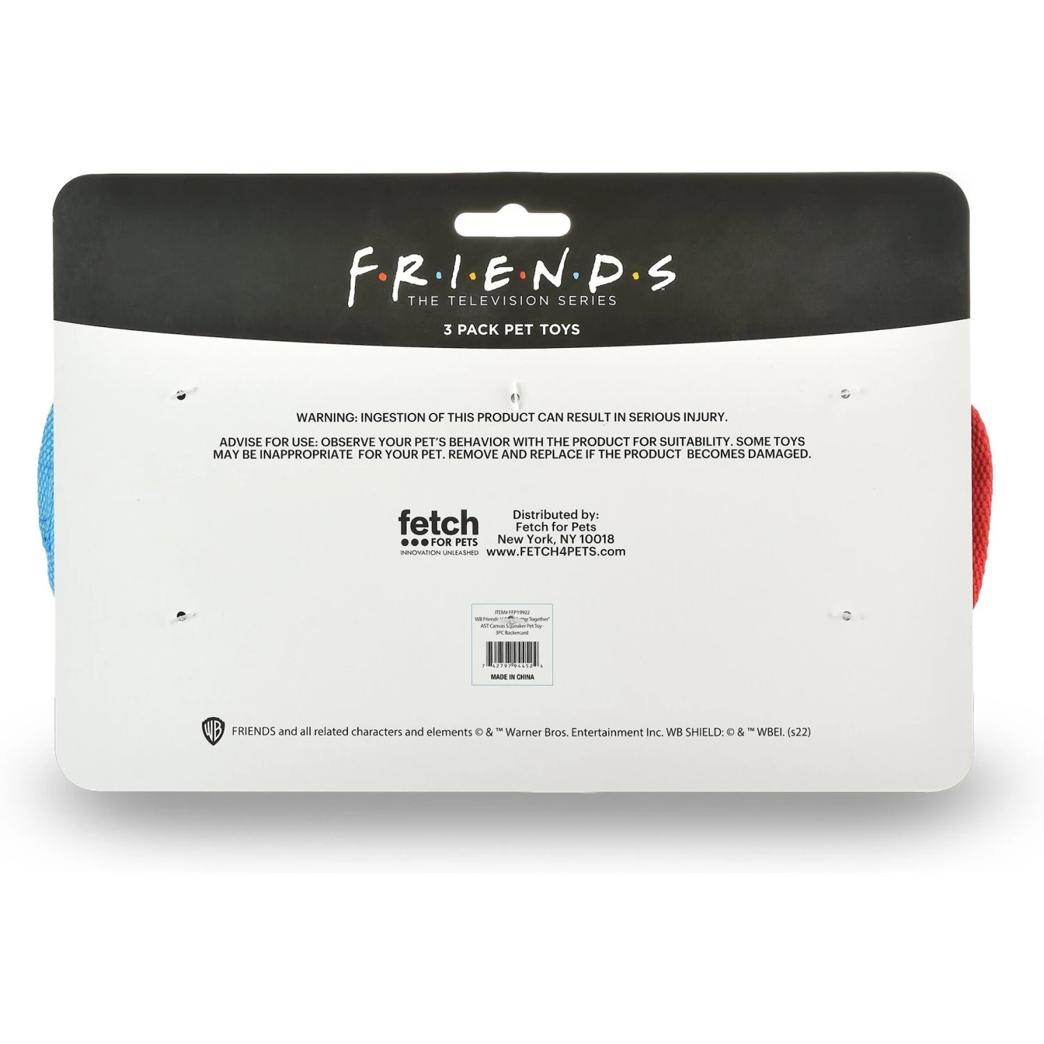 Fetch For Pets Friends V-Day "Better Together" Canvas Squeaky Dog Toy, 3 Count 5 Fetch For Pets Friends V-Day "Better Together" Canvas Squeaky Dog Toy, 3 Count - Image 3