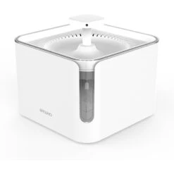 Petdiary Automatic Cat Water Fountain, White, Medium