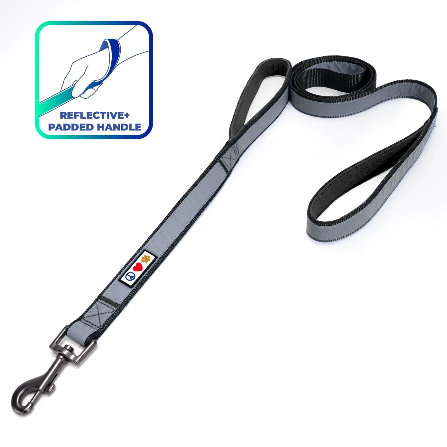 Pawtitas Padded Reflective Dog Leash 2 Handles 3 Pawtitas Padded Reflective Dog Leash 2 Handles