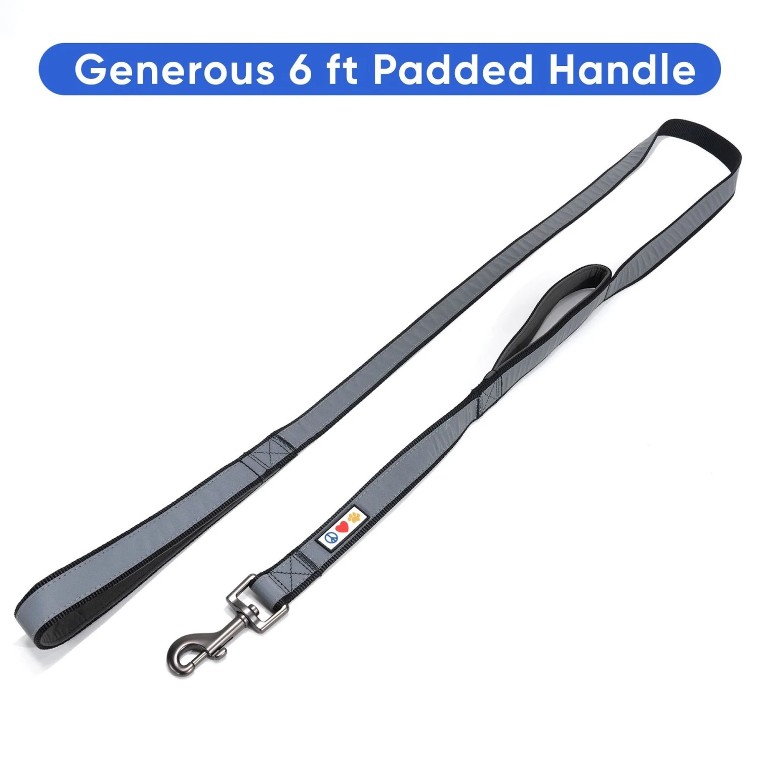 Pawtitas Padded Reflective Dog Leash 2 Handles 7 Pawtitas Padded Reflective Dog Leash 2 Handles - Image 5