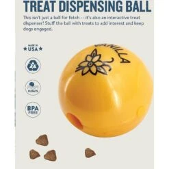 Planet Dog Orbee-Tuff Essentials Vanilla Scented Interactive Dog Ball Treat Dispenser Toy, Yellow -Blue Buffalo Shop 367765 PT2. AC SS1800 V1644528447