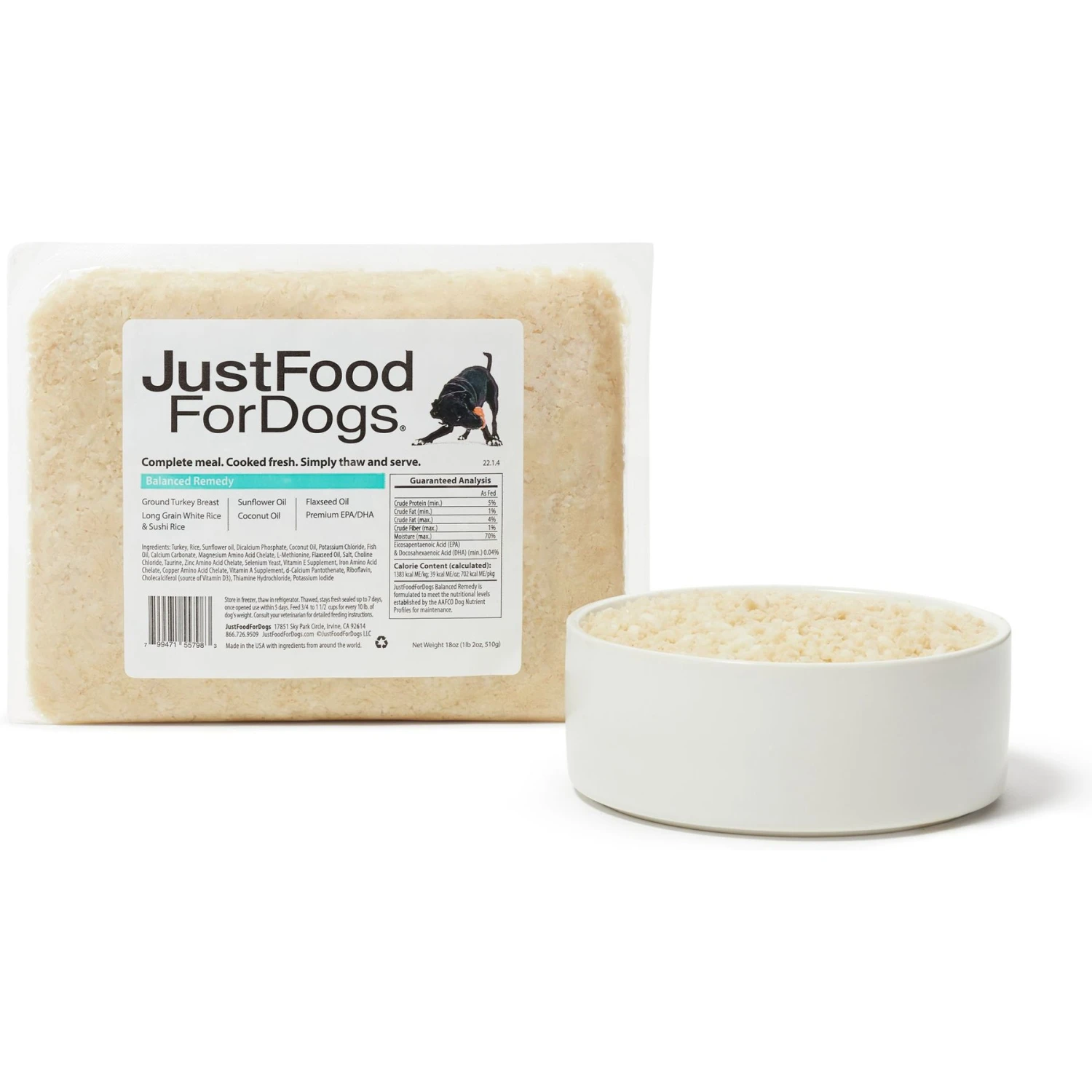 JustFoodForDogs Balanced Remedy Recipe Frozen Human-Grade Fresh Dog Food 3 JustFoodForDogs Balanced Remedy Recipe Frozen Human-Grade Fresh Dog Food