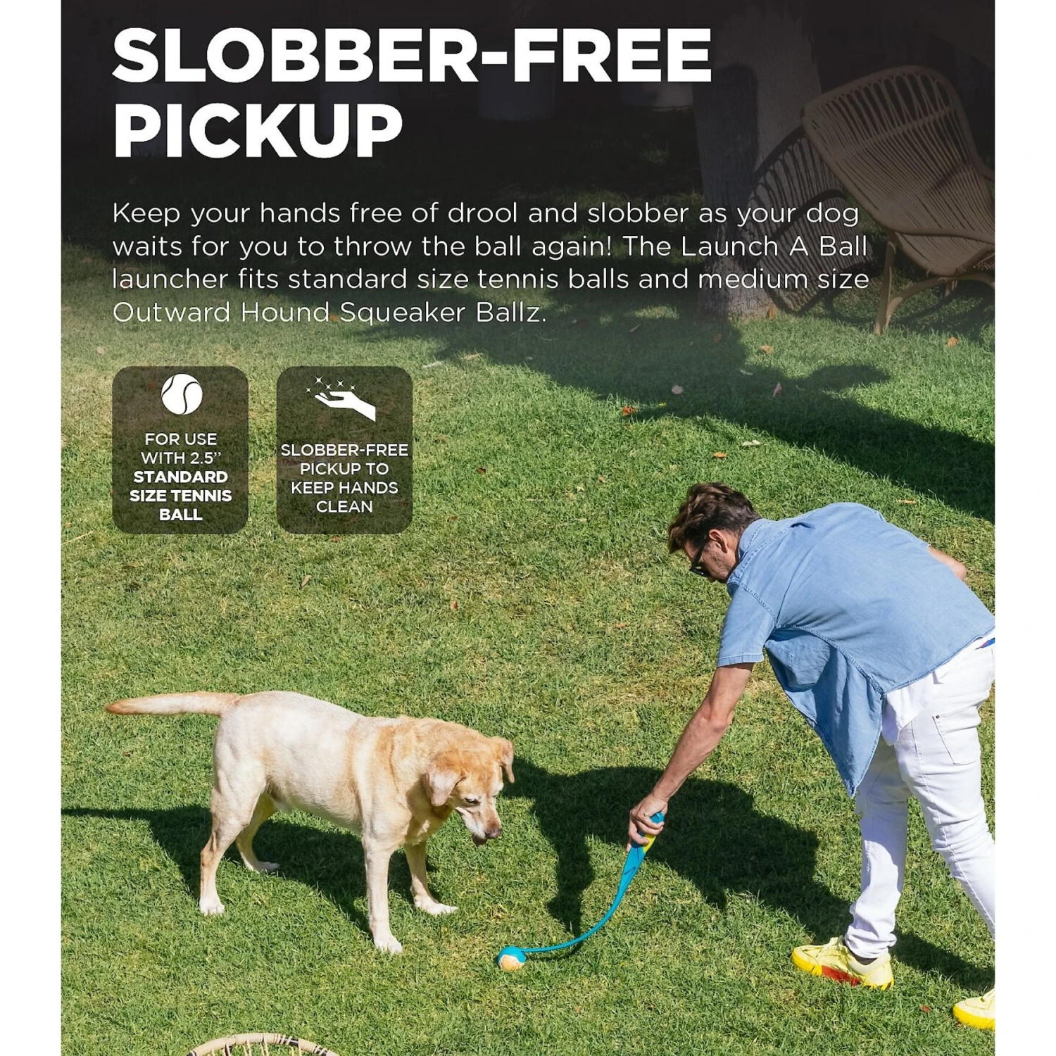 Outward Hound Launch A Ball Tennis Dog Toy 5 Outward Hound Launch A Ball Tennis Dog Toy - Image 3