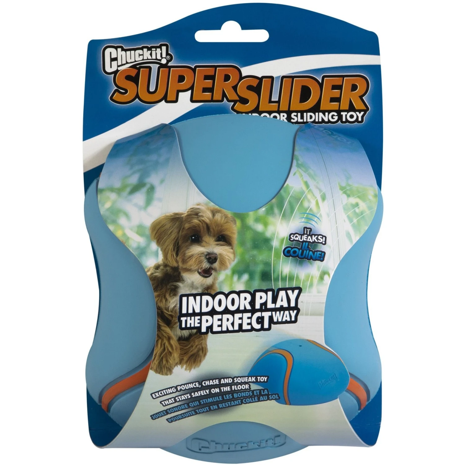 Chuckit! Indoor Super Slider Dog Toy, Blue 3 Chuckit! Indoor Super Slider Dog Toy, Blue