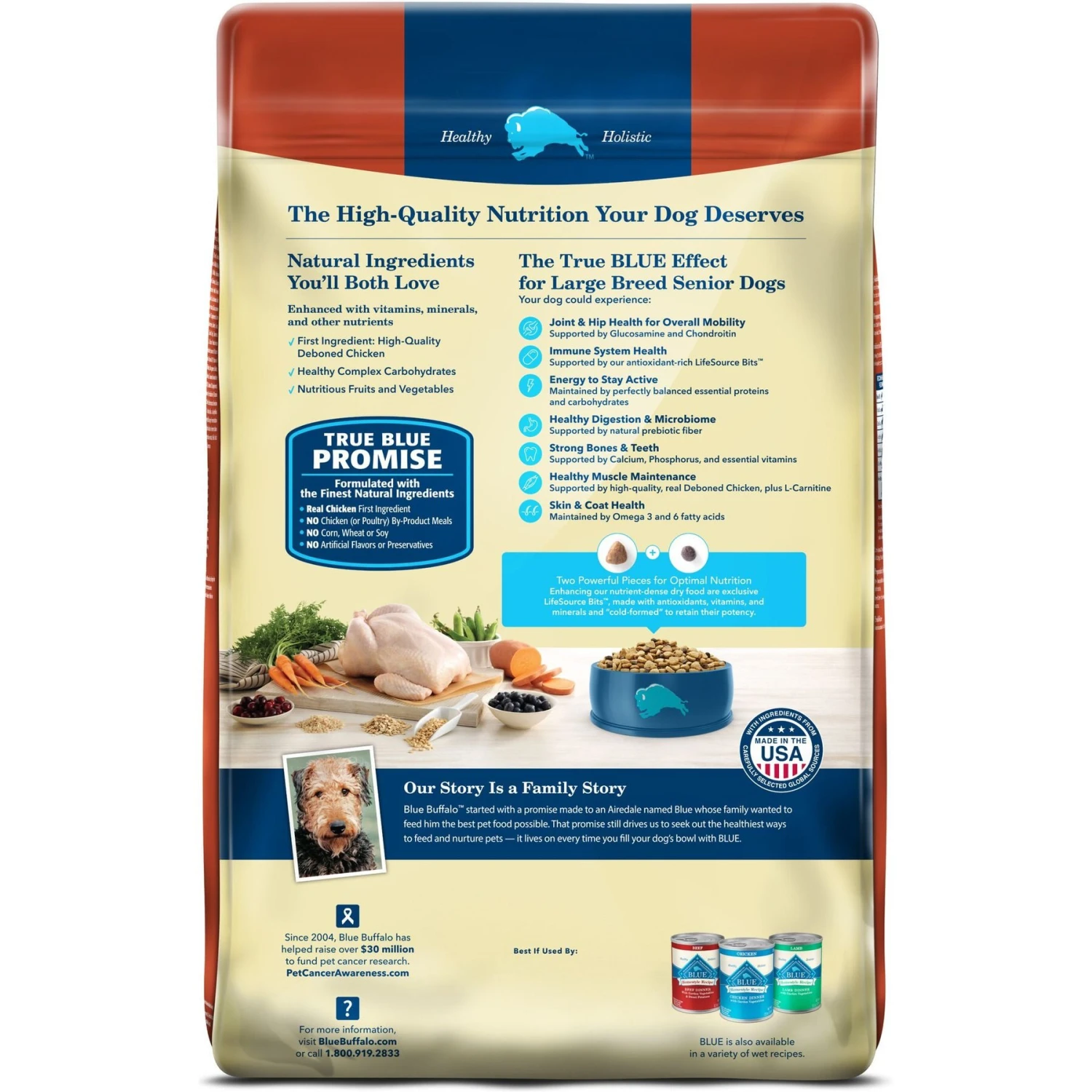 Blue Buffalo Life Protection Formula Large Breed Senior Chicken & Brown Rice Recipe Dry Dog Food 4 Blue Buffalo Life Protection Formula Large Breed Senior Chicken & Brown Rice Recipe Dry Dog Food - Image 2