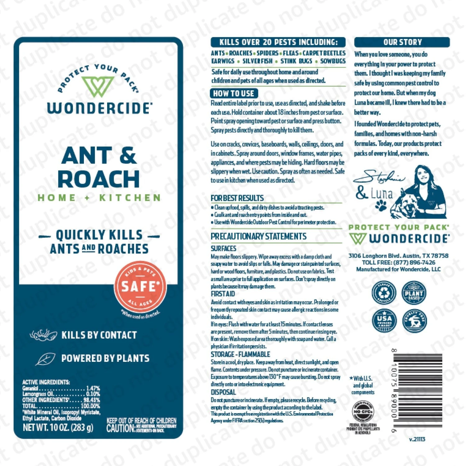 Wondercide Ant & Roach Home & Kitchen Aerosol Spray, 10-oz Bottle 8 Wondercide Ant & Roach Home & Kitchen Aerosol Spray, 10-oz Bottle - Image 6