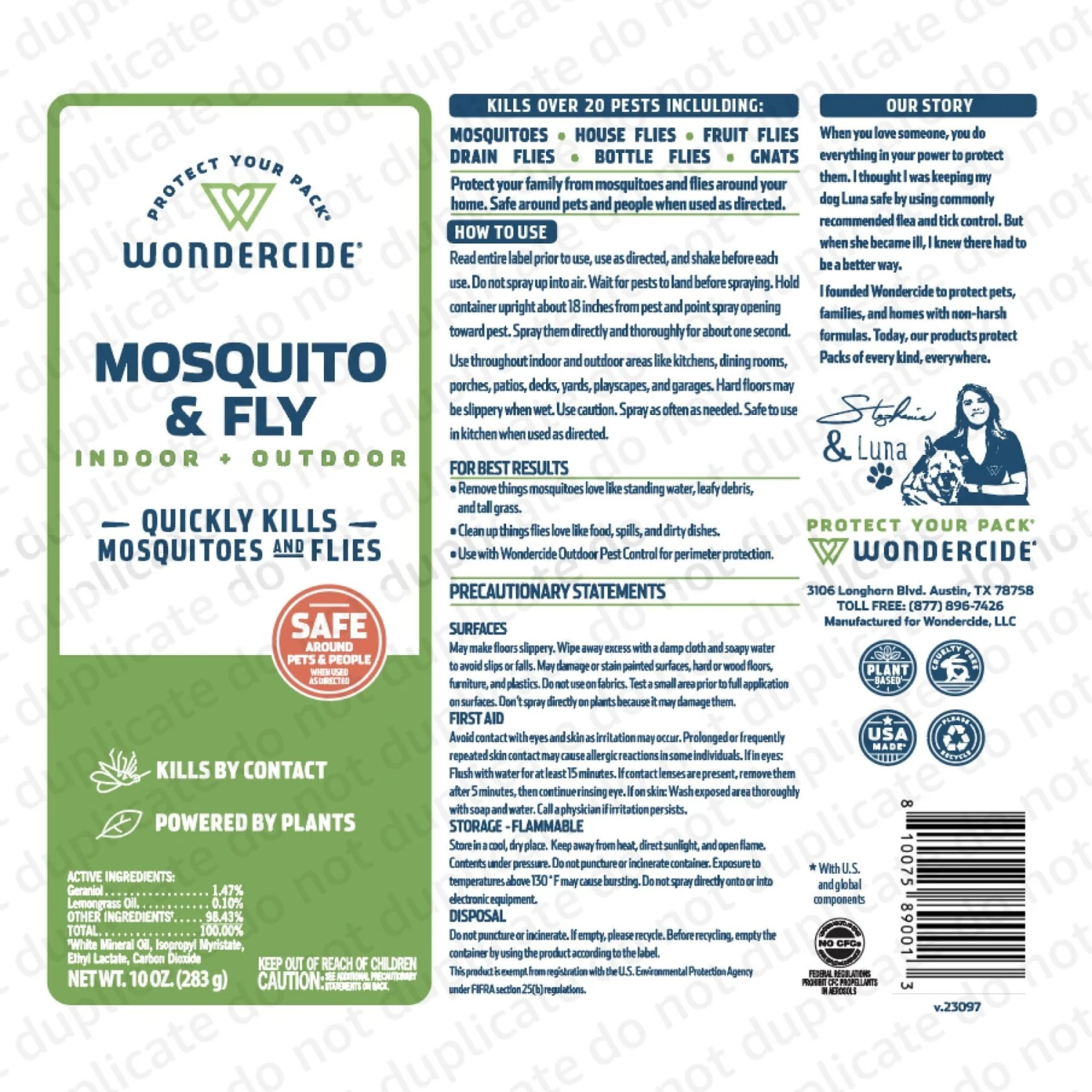 Wondercide Mosquito & Fly Indoor & Outdoor Aerosol Spray, 10-oz Bottle 8 Wondercide Mosquito & Fly Indoor & Outdoor Aerosol Spray, 10-oz Bottle - Image 6