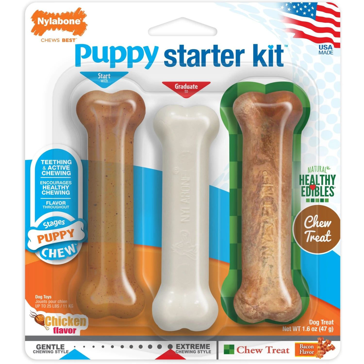 Nylabone Puppy Starter Pack Triple Starter Pack 3 Nylabone Puppy Starter Pack Triple Starter Pack