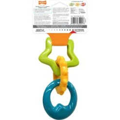 Nylabone Puppy Power Chew Teething Toy Rings Dogs Bacon Yellow -Blue Buffalo Shop 54231 PT5. AC SS1800 V1688390845