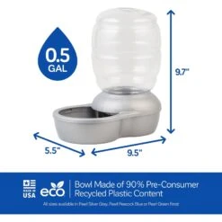 Petmate Pearl Replendish Waterer With Microban -Blue Buffalo Shop 55917 PT1. AC SS1800 V1542653234