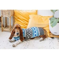 Chilly Dog Fairisle Wool Dog Sweater, Blue 13 Chilly Dog Fairisle Wool Dog Sweater, Blue -Blue Buffalo Shop 577734 PT4. AC SS1800 V1659025727