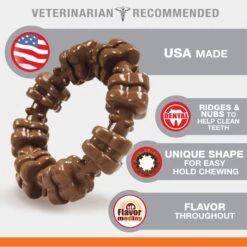 Nylabone Power Chew Textured Dog Chew Ring Toy Flavor Medley -Blue Buffalo Shop 57963 PT2. AC SS1800 V1692208727