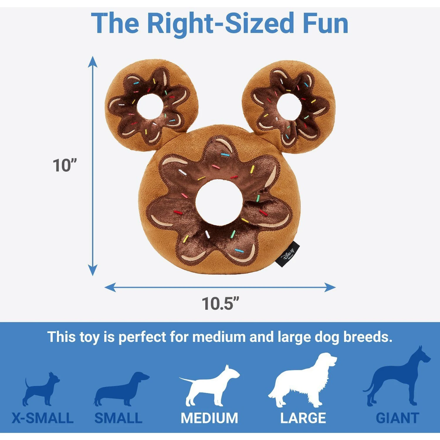 Disney Mickey Mouse Donut Plush Squeaky Dog Toy + 3 Items 5 Disney Mickey Mouse Donut Plush Squeaky Dog Toy + 3 Items - Image 3