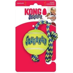 KONG AirDog Squeakair Ball With Rope Dog Toy -Blue Buffalo Shop 59298 PT2. AC SS1800 V1605310009