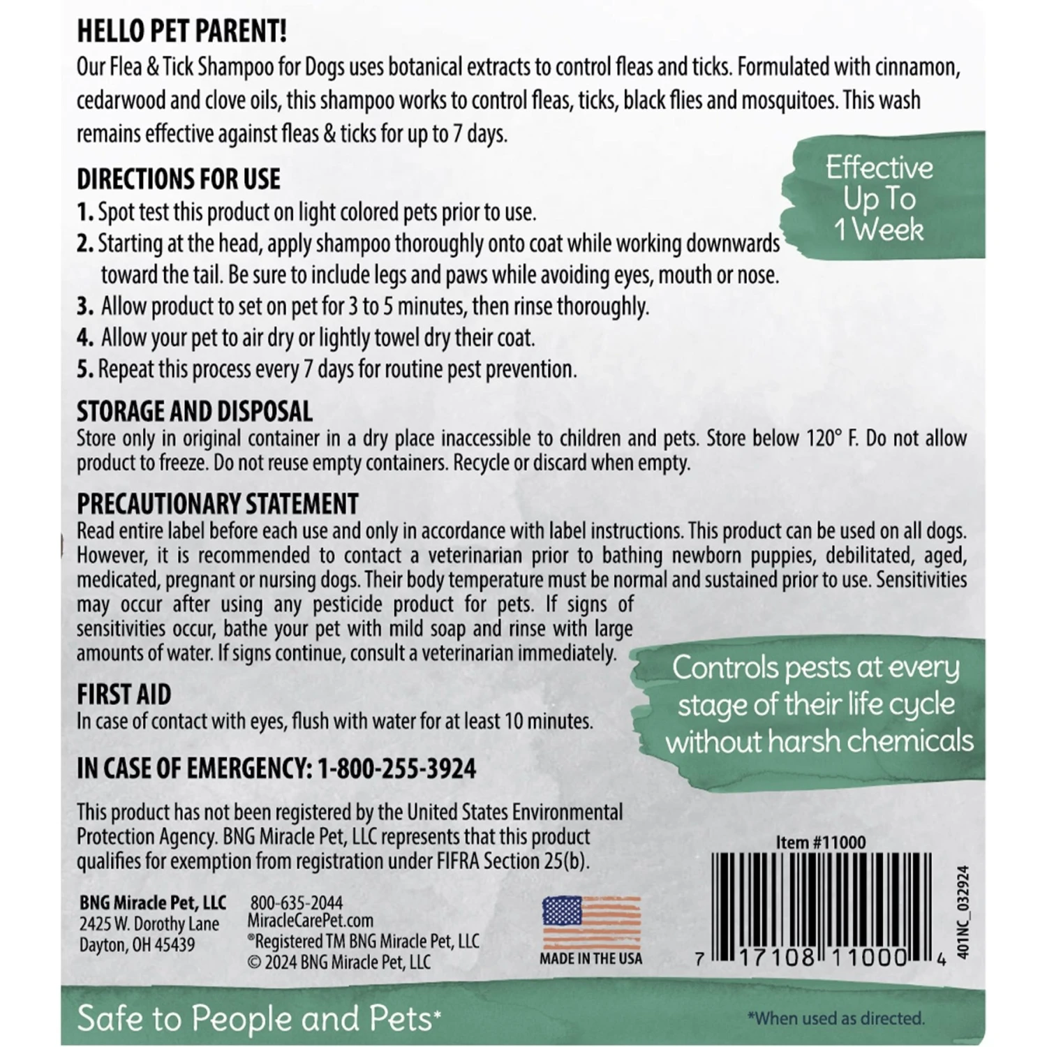 Natural Chemistry Natural Flea & Tick Shampoo For Dogs With Oatmeal 5 Natural Chemistry Natural Flea & Tick Shampoo For Dogs With Oatmeal - Image 3