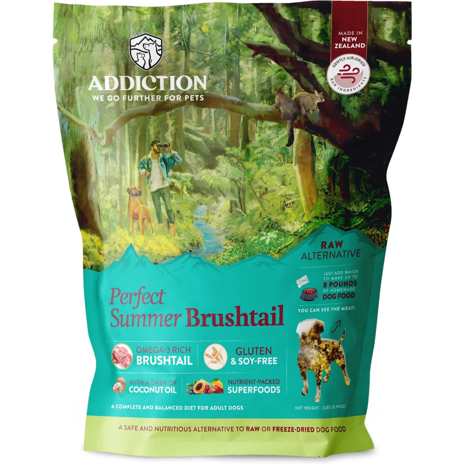 Addiction Perfect Summer Brushtail Raw Dehydrated Dog Food 3 Addiction Perfect Summer Brushtail Raw Dehydrated Dog Food