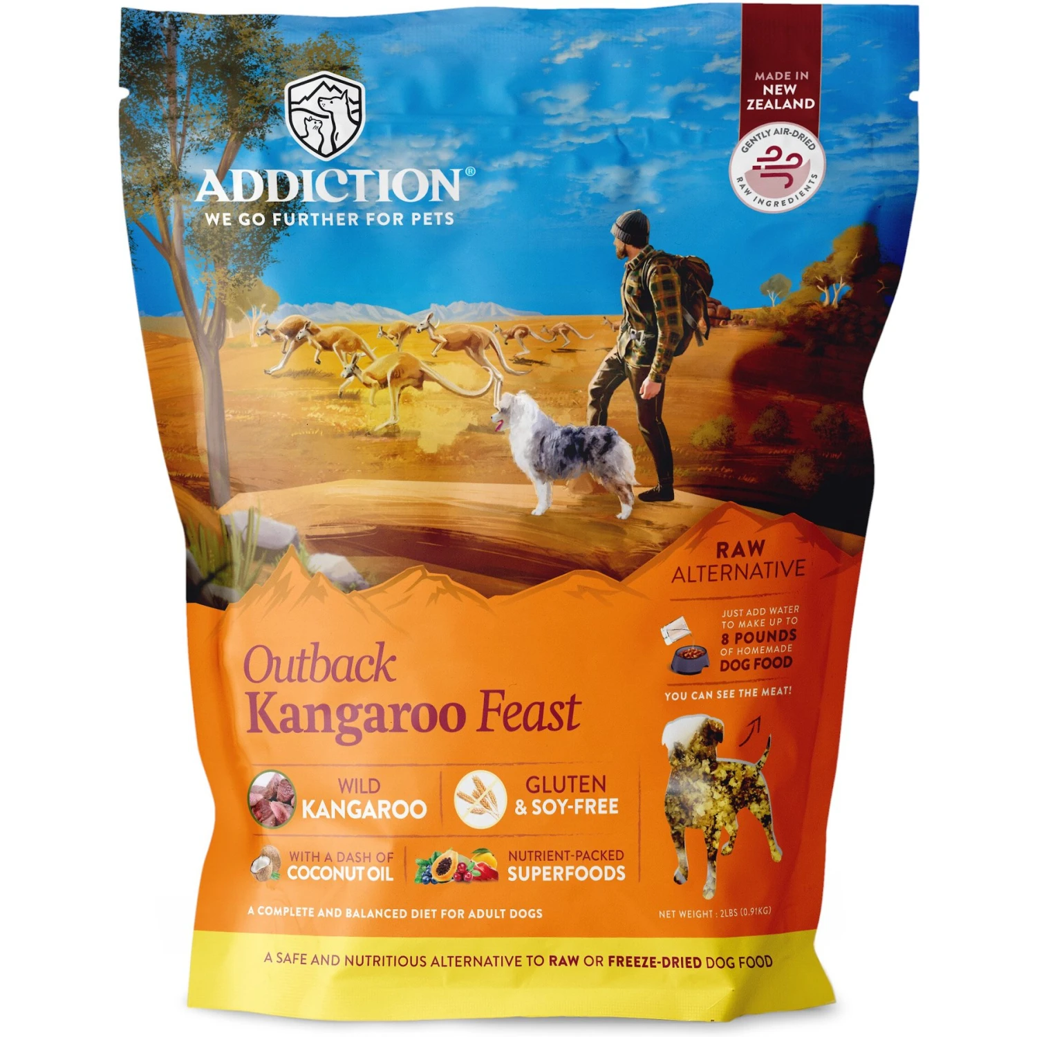 Addiction Outback Kangaroo Feast Raw Dehydrated Dog Food 3 Addiction Outback Kangaroo Feast Raw Dehydrated Dog Food