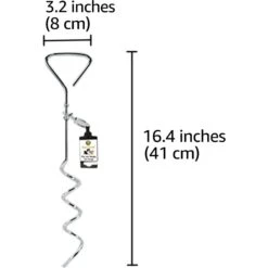 SunGrow Dog Tie Out Cable Stake, Escape Proof For Outside Training & Camping Gear -Blue Buffalo Shop 604502 PT6. AC SS1800 V1675089287