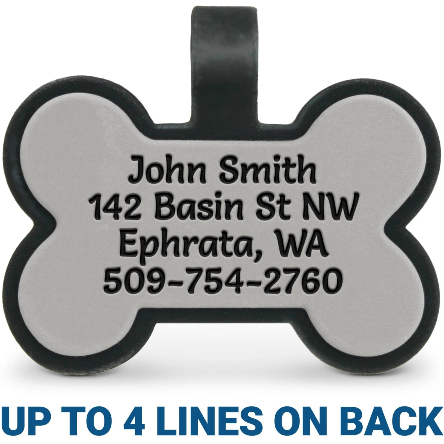 GoTags Personalized Silicone Bone Dog ID Tag, Large 4 GoTags Personalized Silicone Bone Dog ID Tag, Large - Image 2