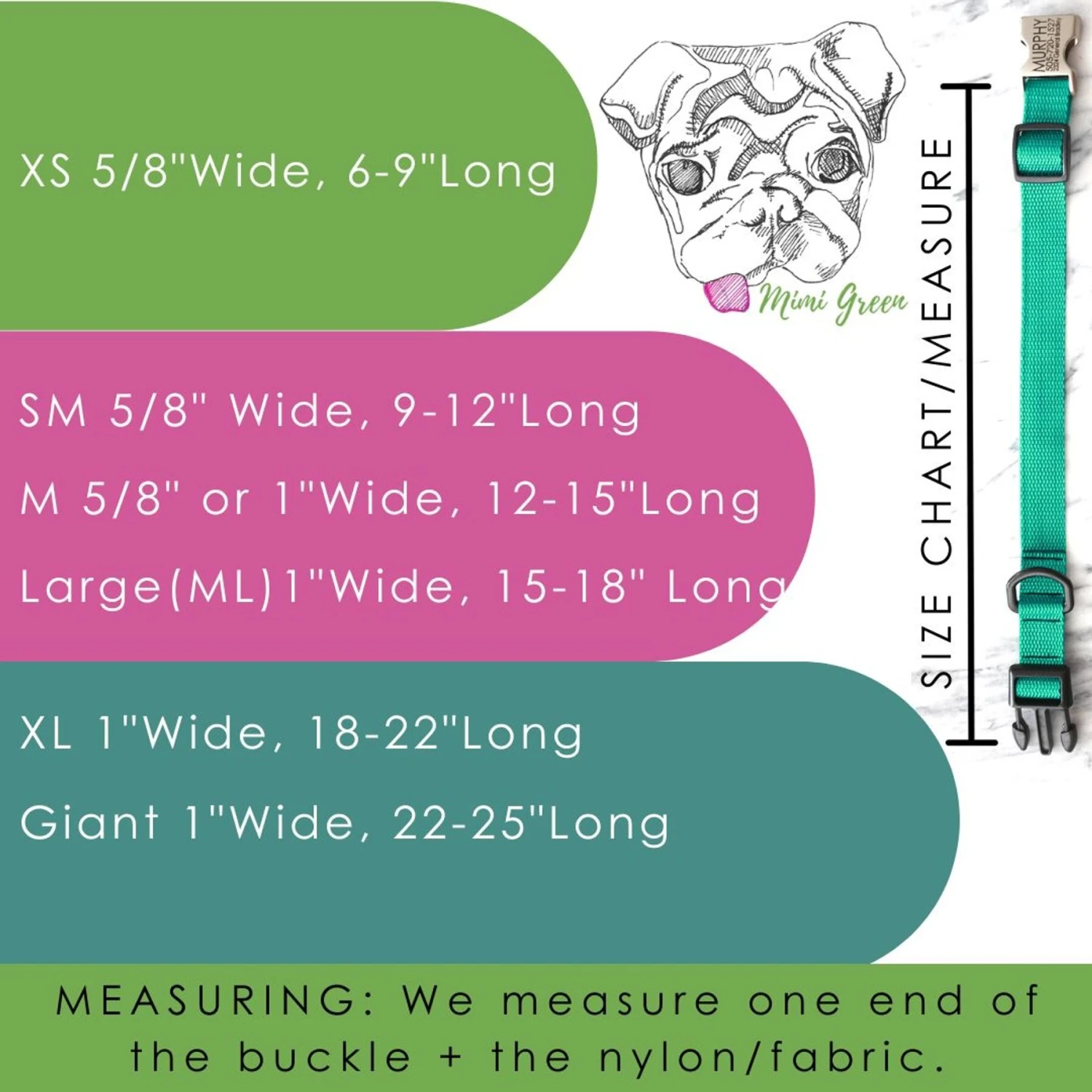 Mimi Green Personalized Nylon Martingale With Black Plastic Buckle Dog Collar 4 Mimi Green Personalized Nylon Martingale With Black Plastic Buckle Dog Collar - Image 2