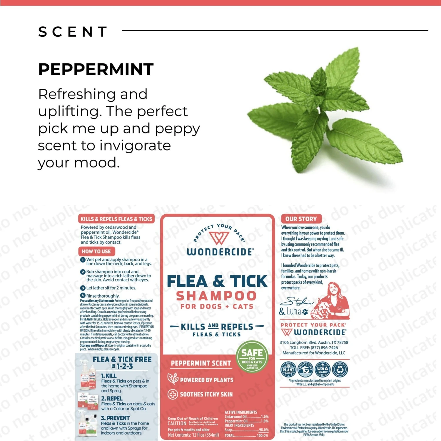 Wondercide Flea & Tick Peppermint Cat & Dog Shampoo, 12-oz Bottle 8 Wondercide Flea & Tick Peppermint Cat & Dog Shampoo, 12-oz Bottle - Image 6